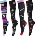 4 Pairs Compression Socks for Women & Men, Support Compression Sock 20-30 mmHg for Nurses, Pregnancy, Flying, Running,Travel by MoreYoungerMoreHealthier