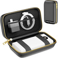 Electronics Travel Organizer, Hard Case Explosion-Proof Cables Carry Box | Fireproof Zipper, Compatible with Hard Drive, Fireproof Portable Safe Storage for Power Bank, Phone, Charger, Cord , Black by Tamfile