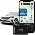 Cube GPS Tracker for Vehicles Assets Kids, Mini GPS Trackers for Dogs, Car Tracker Device: Real Time Worldwide Location SOS Pings Geo-Fencing + Rechargeable Battery Requires Subscription | IP67 Waterproof Mini GPS Tracker Device with Movement Alerts, G... by CUBEGPSTracker