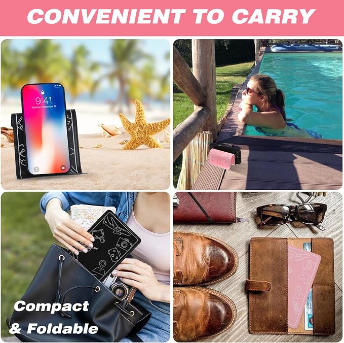 2Pcs Airplane Phone Holder, Flexible Phone Holder Travel Essentials for martphone, Tablet Flight Flap Phones Prop - Image 5