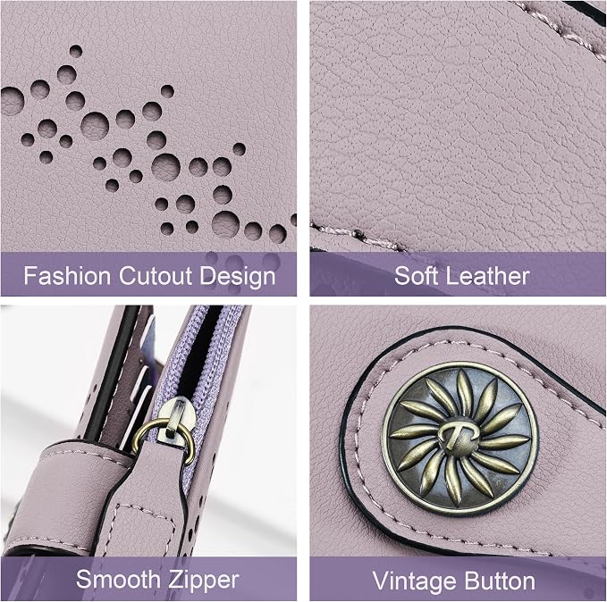 Tipmile Small Wallet for Women Bifold RFID Blocking Card Holder Leather Wallets with Zipper Coin Pocket - Image 7