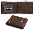 RUNBOX Wallet for Men, Slim Leather Bifold, RFID Blocking Card Holder | Minimalist Front Pocket Design, Credit Card Organizer, Holds 11 Cards, Large Capacity, Thin Profile, Birthday Gifts for Men by RUNBOX