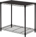 Amazon Basics 2-Shelf Stackable Storage, 13.3" D x 23.2" W x 22.2" H, Black by AmazonBasics