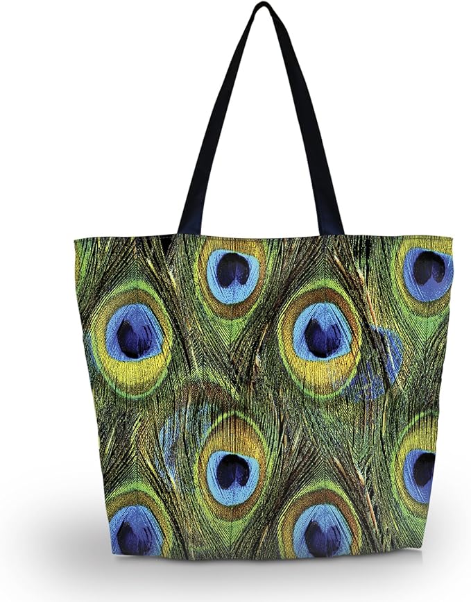 Beach Tote Bags Travel Totes Bag Shopping Zippered Tote for Women Foldable Waterproof Overnight Handbag by newplenty