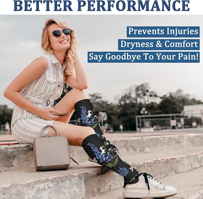 FEYHAY Copper Compression Socks (3 Pairs) 15-20 mmHg Circulation is Best Athletic & Daily for Men & Women, Running, Climbing - Image 3
