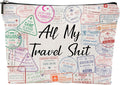 ZUYUROU Travel Airplane Essentials Cosmetic Bag for Packing and Luggage Organizer Gift Flight Attendant Travel Agent Lovers Gift Traveler Toilerty Bag by ZUYUROU