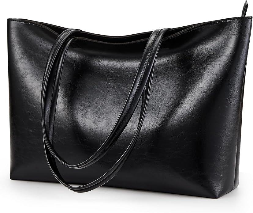 KALIDI Tote Bag Zipper Shoulder Bag Vegan Leather Purses Satchel for Women | Large Casual Handbag for Work Commuting Dating College Everyday by KALIDIFANCYFOREST