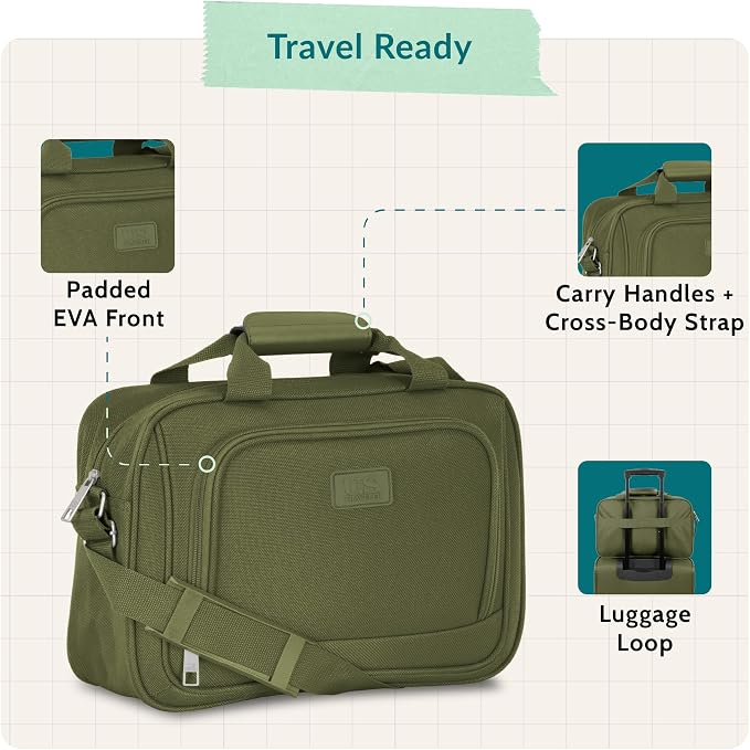 U.S. Traveler Rio 14" Travel Tote Bag, Lightweight 1200D Carry-On Bag for Women & Men - Image 5
