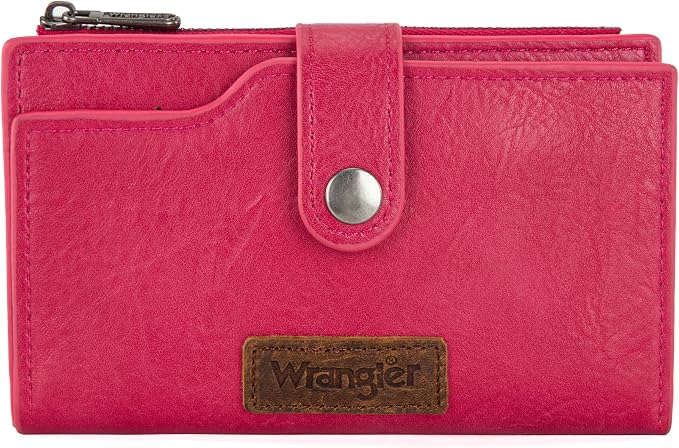 Wrangler Wallet for Women Bifold Card Holder with Zipper and ID Window by Wrangler%C2%AE