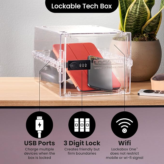 Lockabox One™ | Premium Lock Box | Medium Combination Lock Box For Food, Medicine & Home Safety | External Size 12 x 8 x 6.6 inches (Crystal) - Image 9