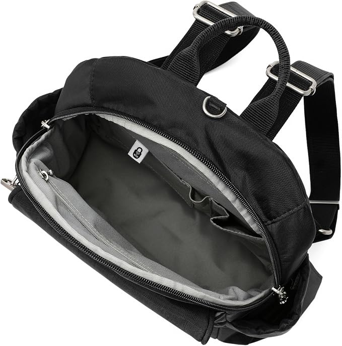 Securtex® Journey Anti-Theft Backpack - Lightweight 10.6"x10.2" RFID Travel Bag w/Locking Zippers, Compact Daypack - Image 4