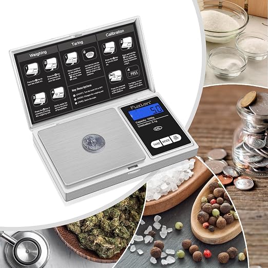 Fuzion Pocket Gram Scale - 1000g/0.1g Digital Mini Travel Food Scale | Easy of Use, LCD Display, Tare Function, 6 Modes Ounces Grains, Batteries Included - Image 6