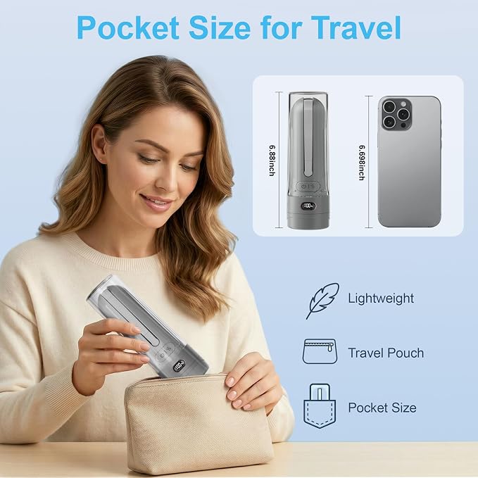 Electric Portable Bidet for Men & Feminine Care, Gray - Image 4
