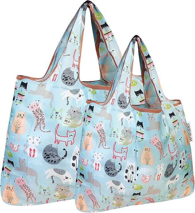 allydrew Large Foldable Tote Nylon Reusable Grocery Bags by allydrew