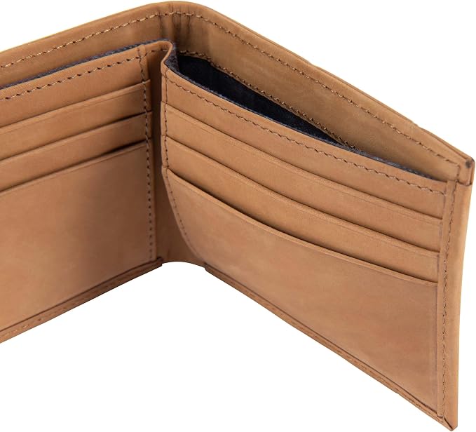Carhartt Men’s Full Grain Saddle Leather Wallets, RFID Blocking Bifold, Trifold, and Front Pocket Options, Gifts for Men - Image 7