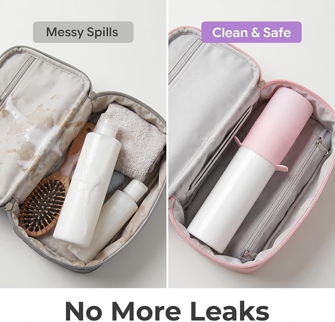 Travel Bottles for Toiletries, TSA Approved Travel Size Containers with Silicone Bottle Covers, Leak Proof Silicone Shampoo Bottles, Small Toiletry Containers for Shampoo Conditioner Lotion - Image 3