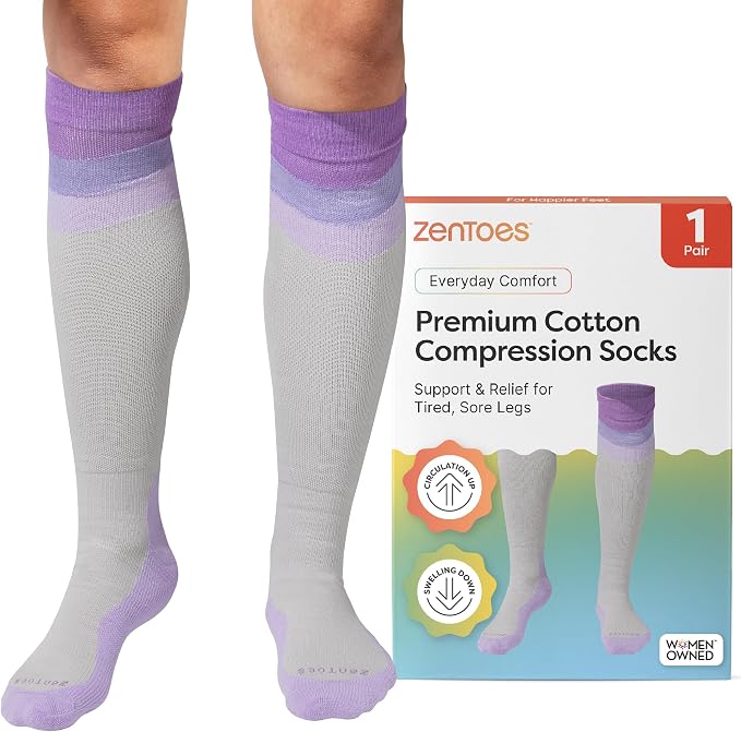 ZenToes Compression Socks for Women & Men, Knee High Socks with Targeted Cushioning by ZenToes