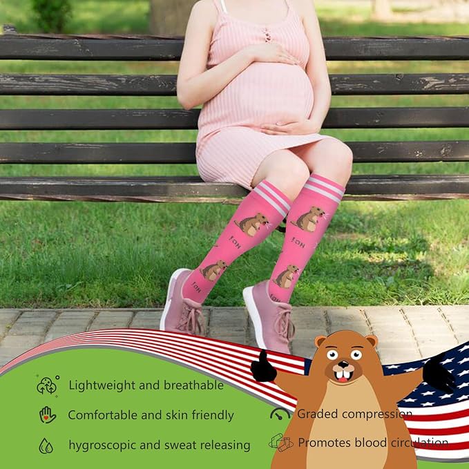 fenglaoda Compression Socks for Women Men Support Circulation 6 Pairs Socks For Nurse, Travel, Flight - Image 2