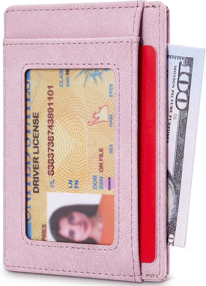 Travelambo Slim Wallet Front Pocket Minimalist Leather RFID Blocking Medium Size - Image 2