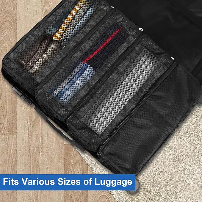 Olosar Suitcase Organizer, Travel Luggage Organizer Portable Hanging Travel Shelves Collapsible Hanging Packing Cubes for Carry on Suitcase - Image 2
