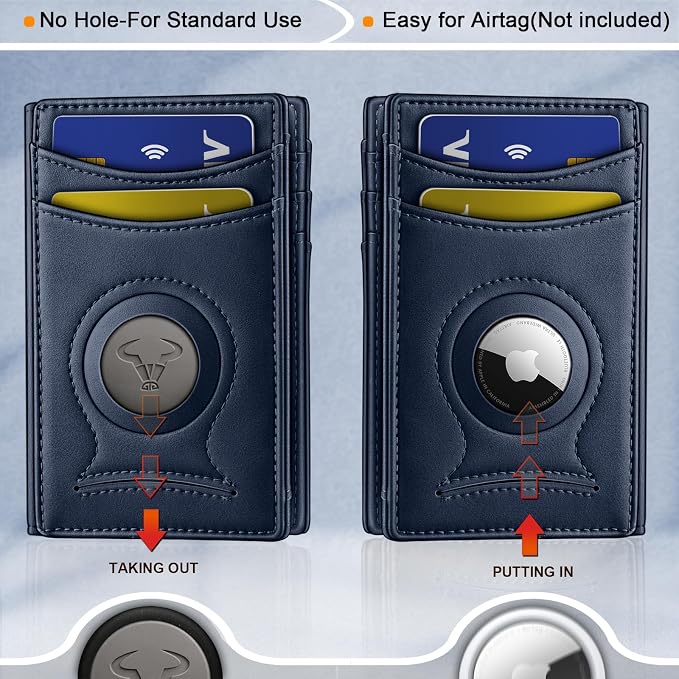 BULLIANT Magnetic Slim Leather Airtag Wallet Money Clip For Men 12Cards | RFID Blocking | Easy Access | Gift Boxed | Pocket Fit - Image 4