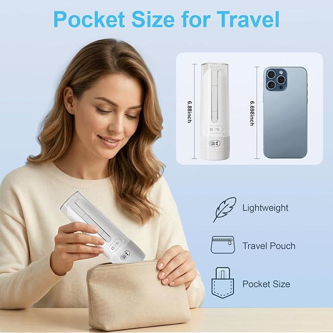 Electric Portable Bidet for Bathroom & Home Daily Use, White - Image 4