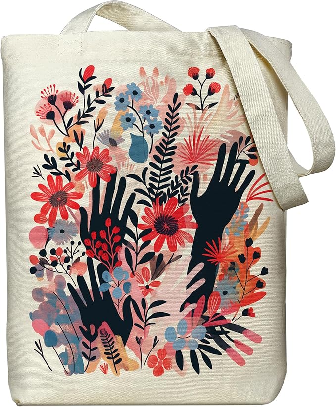 itgowisa Canvas Tote Bag for Women, Tote Bag with Zipper Inner Pocket, Zippered Canvas Bag for Shopping Work Grocery Everyday by ItgowisaDriect
