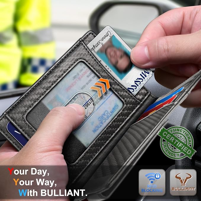 BULLIANT Magnetic Slim Leather Pocket Wallet Money Clip For Men 12Cards | RFID Blocking | Easy Access | Gift Boxed - Image 4