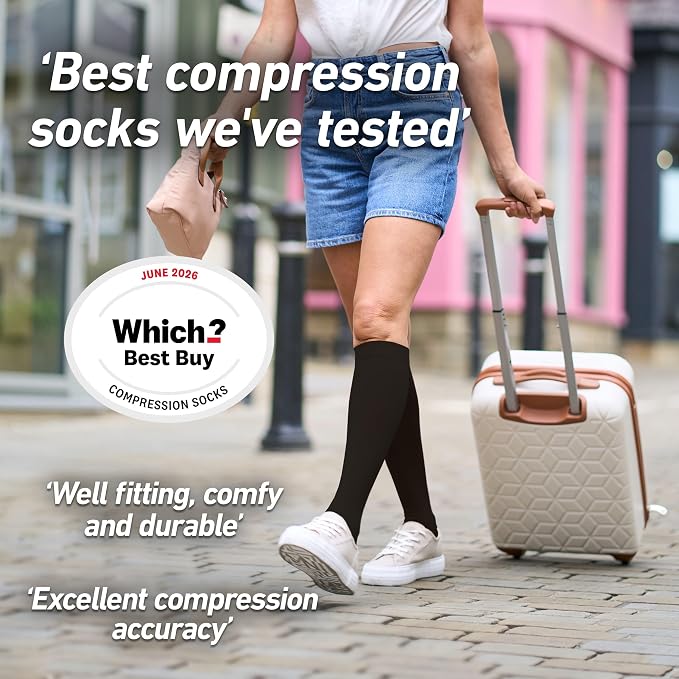 Neo-G Travel Compression Socks For Women - Energizing tired, aching legs. Perfect flight companion, great for long periods of inactivity - Graduated Compression Socks - Image 6