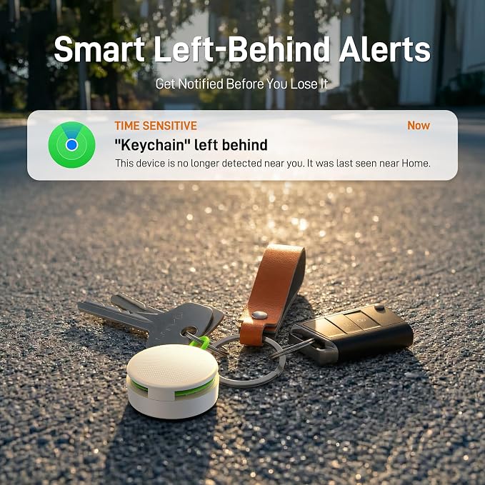 Epicka Tracker Tags with Adjustable Strap, 2-Year Battery, 2 Pack, White | Works with Apple Find My (iOS Only), IP67 Waterproof, NFC-Enabled Item Finder for Keys, Luggage, Bikes, and Pets - Image 8