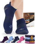 Doctor's Select Copper Ankle Compression Socks for Women and Men - 4 Pairs | Athletic Running Plantar Fasciitis Socks by DoctorsSelect