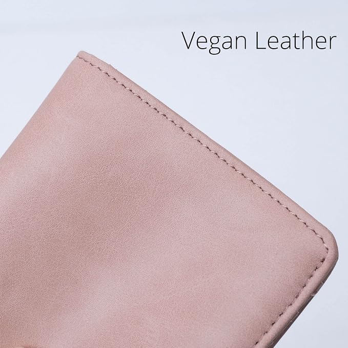 Alldaily Small RFID Wallet for Women Slim Compact Bifold Pocket Ladies Travel Mini Purse (Dark Pink) - Image 5