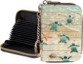 Credit Card Holder for Women,Small Rfid Wallet with Keychain Zipper,Cute PU Leather Card Case Wallet，Accordion Credit Card Wallets Gift,Turtle by Unknown