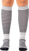 Premium Cotton Knee High Socks - 15-20mmHg Graduated Compression Socks - Soft & Breathable, Unisex by Comrad