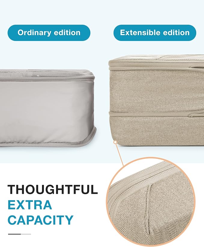 BAGSMART Compression Packing Cubes for Travel, 6 Set | Fits 20/24/28in Carry-On Suitcases, Compressible Bags Streamline Cruise Travel Essentials, Sturdy Handles, Machine Washable - Image 6