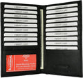 Marshal Bifold Leather RFID Blocking Wallet For Men & Women | Genuine Leather Holder With 19 Slots, 2 Bill Compartments & ID Window For Credit/Debit Cards, Money & More (Black) by Marshalwallet