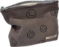 Cosmetic Bags for Women - Corduroy Cosmetic Bag Aesthetic Women Handbags Purses Smile Dots Makeup Organizer Storage Makeup Bag Girls Case Bags (A-Gray) by Gardsell