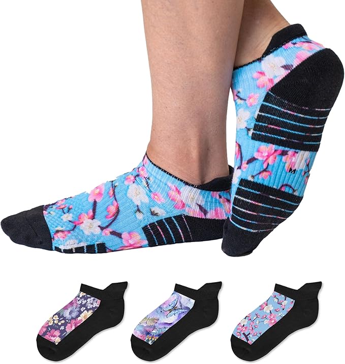 Viasox Ankle Compression Socks for Women & Men 3 Pack, 14 mmHg Support Improves Circulation, Extra Cushioned by Viasox