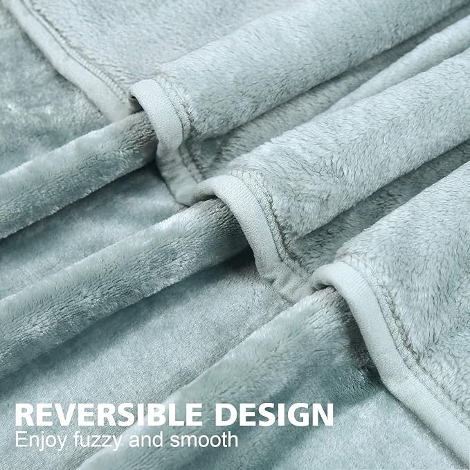 EIUE Comfortable Flannel Fleece Blanket Set,Ultra Soft Full Body Nap Blanket Quilt for Home & Travel,Wedding Favors Gift for Family Couple(2 Packs,60x80) - Image 3