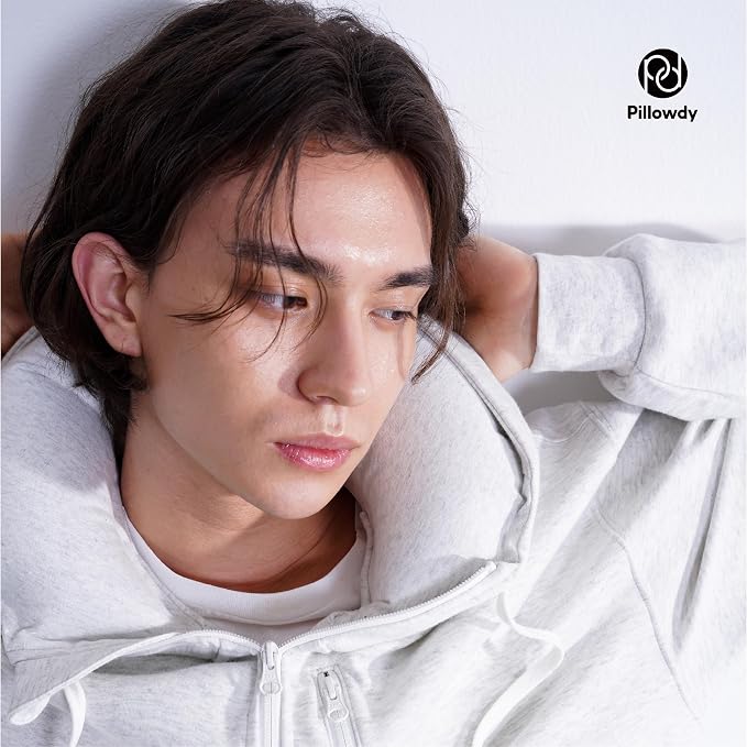 Pillowdy Travel Hoodie with Built-In Inflatable Neck Pillow for Flights - Image 2