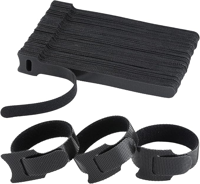 MVYC 120PCS 6 Inch Reusable Cable Ties Wire Ties Cord Organizer Cable Organizer Adjustable Management Black by SyncYourLifeWithMVYC
