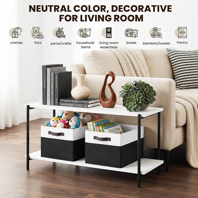 6 Pack Closet Organizers and Storage Bins, Cute Dorm Room Essentials for Clothes Beddings Bags, Under Bed Storage Containers, Apartment Essentials Baskets for Organizing (14L*10W*9.5H) - Image 5