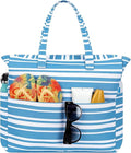 Trifabricy Beach Bags for Women, Waterproof Large Tote Bag With Zipper | Waterproof Sandproof, Zipper Closure, Wet Pocket, For Beach Gym Travel Shopping Vacation, Durable Lightweight, Easy Clean by Trifabricy