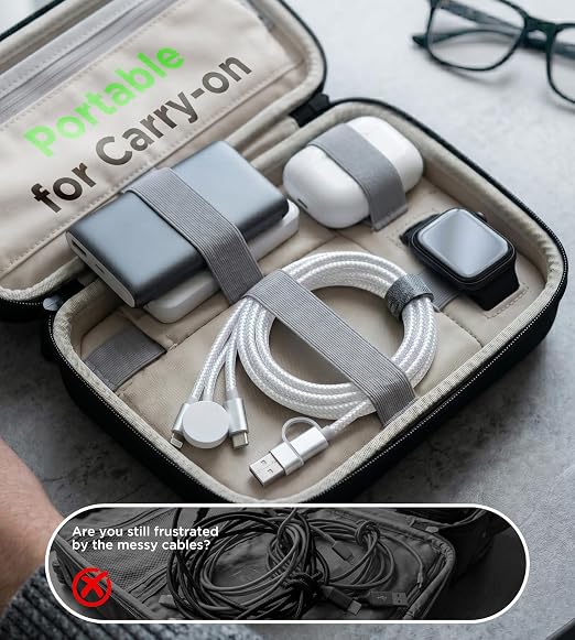 Travel Essentials for Apple Watch Charger,iPhone Charger,3 in 2 Type C/Lightning/Magnetic Travel Charging Cable,Portable Multi Charging Cable for Apple Watch, iPhone 17‑11,Samsung S26,Car,Camera–4ft - Image 8