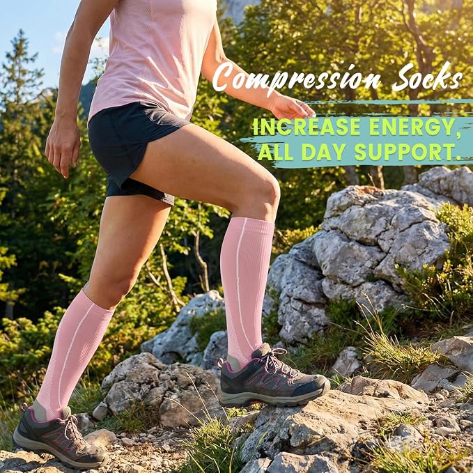 Copper Compression Socks 15-20 mmHg for Men & Women 8 Pairs – Circulation Support for Nurses, Travel, Running, Hiking, Soccer - Image 2