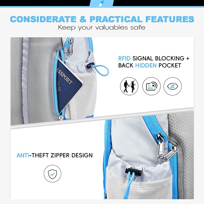 Seektop RFID Anti-Theft Crossbody Bag Sling Backpack for Women & Men, Casual Chest Daypack for Daily Travel - Image 2