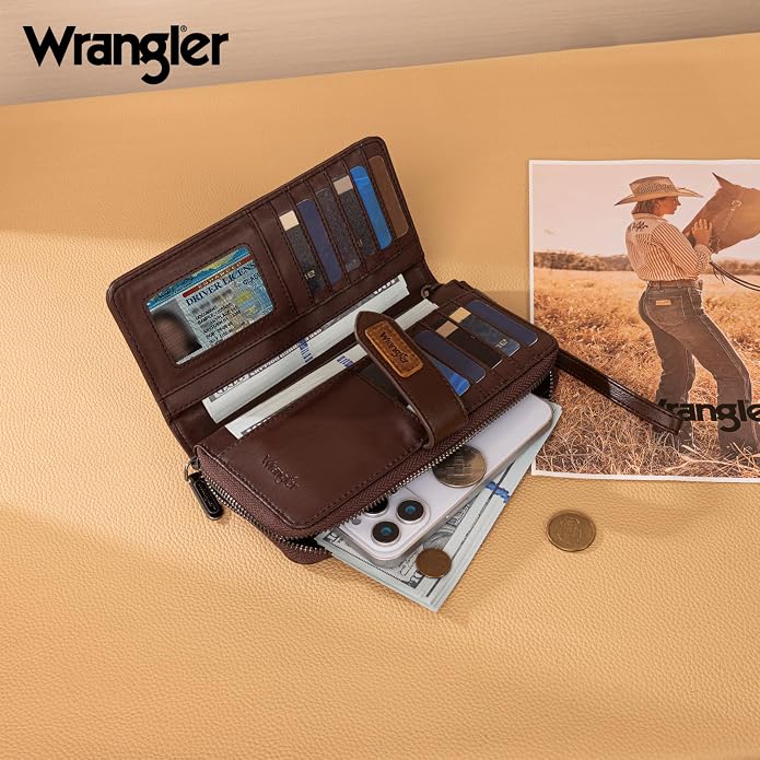 X Wrangler Women's Wallets Bifold Wristlet Wallets for Women Large Capacity Credit Card Wallet with ID Window - Image 2