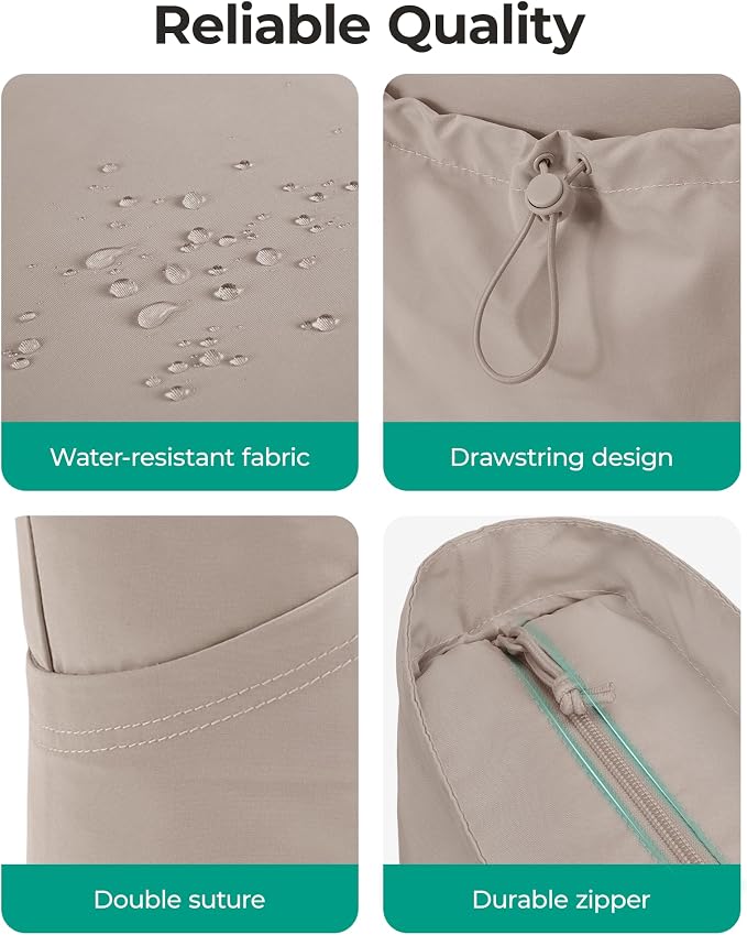 BAGSMART Foldable Tote Bag with Drawstring Bag, Tote Bag Shoulder Bag Top Handle Handbag for Travel, Work, Beach, Gym - Image 6