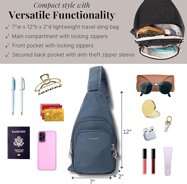 Baggallini Securtex Anti-Theft Daytripper Sling - Image 5