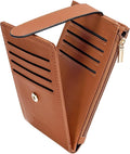 Chelmon Women's RFID Slim Card Holder Wallet | Thin Bifold Multi Card Case with Zipper Coin Pocket Purse for Women(Tan) by Chelmon